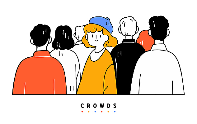 모자 여자 남자 일러스트 여러명 상반신 성인 그룹 군중 성인만 국내일러스트 AI파일 잡화 다수 사람 파일형식 벡터