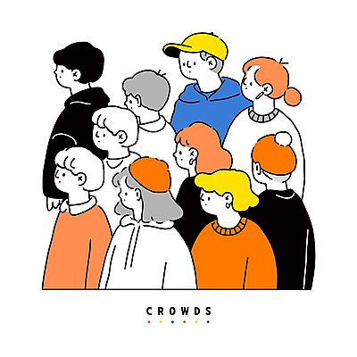 모자 여자 남자 일러스트 여러명 상반신 성인 그룹 군중 성인만 국내일러스트 AI파일 잡화 다수 사람 파일형식 벡터