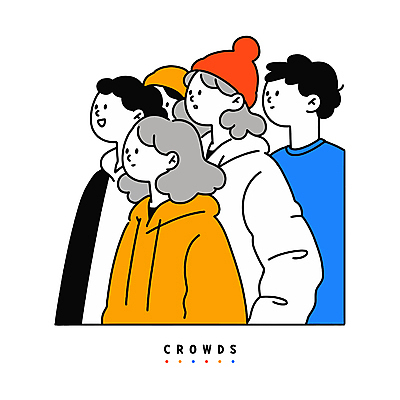 모자 여자 남자 일러스트 여러명 상반신 성인 그룹 군중 성인만 국내일러스트 AI파일 잡화 다수 사람 파일형식 벡터