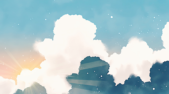 JPG 구름 일러스트 하늘 풍경 사람없음 햇빛 일출 국내일러스트 AI일러스트 AI콘텐츠 자연요소 태양 노을 파일형식