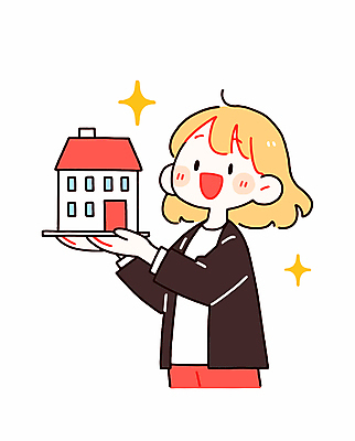 여자 행복 일러스트 주택 한명 웃음 들기 상반신 성인 반짝임 성인여자한명만 국내일러스트 AI파일 1 감정 모션 표정 사람 건물 여자한명만 성인여자만 파일형식 벡터