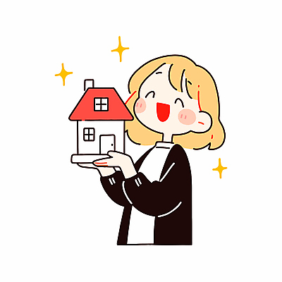 여자 행복 일러스트 주택 한명 웃음 들기 상반신 성인 반짝임 성인여자한명만 국내일러스트 AI파일 1 감정 모션 표정 사람 건물 여자한명만 성인여자만 파일형식 벡터