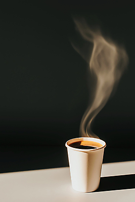 JPG 편집이미지 커피 한잔 그림자 사람없음 검은색 수증기 종이컵 감성 에스프레소 편집실사 AI포토 AI콘텐츠 1 음료 컬러 컨셉 컵 일회용 CG 파일형식