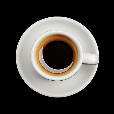 JPG 편집이미지 커피 한잔 그림자 사람없음 검은색 커피잔 컵받침 감성 에스프레소 편집실사 AI포토 AI콘텐츠 1 음료 컬러 컨셉 잔 받침대 CG 파일형식