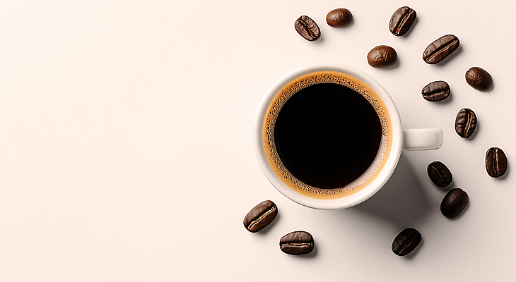 JPG 편집이미지 커피 한잔 그림자 사람없음 원두 커피잔 감성 에스프레소 편집실사 AI포토 AI콘텐츠 1 음료 컨셉 잔 CG 파일형식