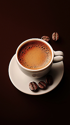 JPG 편집이미지 커피 한잔 그림자 사람없음 갈색 원두 커피잔 컵받침 감성 에스프레소 편집실사 AI포토 AI콘텐츠 1 음료 컬러 컨셉 잔 받침대 CG 파일형식