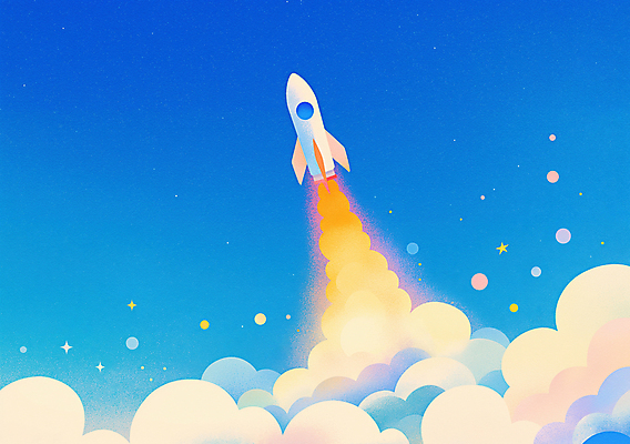 JPG 구름 과학 일러스트 하늘 사람없음 우주 로켓 우주여행 국내일러스트 AI일러스트 AI콘텐츠 자연요소 여행 파일형식