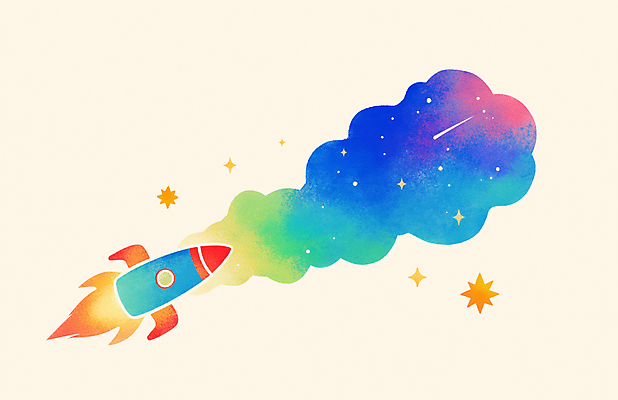 JPG 구름 별 과학 일러스트 하늘 사람없음 우주 로켓 우주여행 국내일러스트 AI일러스트 AI콘텐츠 자연요소 여행 파일형식