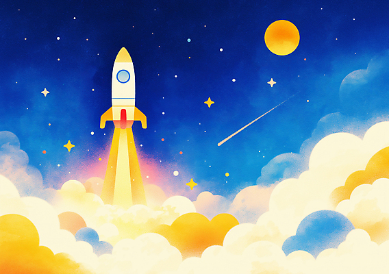 JPG 구름 별 과학 일러스트 하늘 사람없음 우주 행성 로켓 유성 우주여행 국내일러스트 AI일러스트 AI콘텐츠 자연요소 여행 파일형식