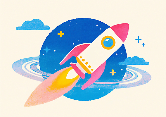 JPG 구름 별 과학 일러스트 하늘 사람없음 우주 행성 로켓 우주여행 국내일러스트 AI일러스트 AI콘텐츠 자연요소 여행 파일형식