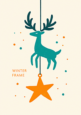 PSD 별 겨울 일러스트 사슴 사람없음 장식 눈 국내일러스트 자연요소 계절 포유류 날씨 파일형식