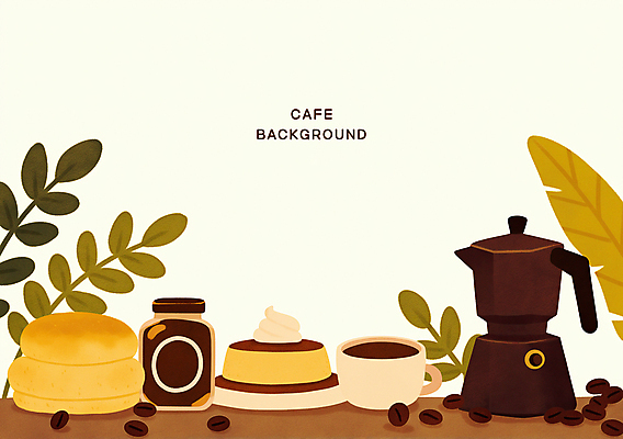 PSD 커피 잎 일러스트 탁자 프레임 사람없음 컵 갈색 카페 원두 가을 푸딩 모카포트 국내일러스트 식물 식기 계절 음료 컬러 가구 주전자 디저트 상점 파일형식