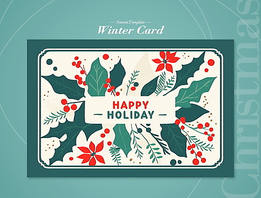 PSD 편집이미지 잎 크리스마스 겨울 프레임 이벤트 사람없음 빨간색 초록색 휴일 디지털합성 레이아웃 포인세티아 편집소스 이미지편집 식물 계절 기념일 꽃 컬러 파일형식