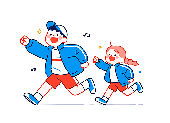 전신 모자 여자 남자 어린이 인물캐릭터 음표 일러스트 함께함 소녀 성인 두명 달리기 손들기 부녀 일러캐릭터 AI파일 캐릭터 기호 잡화 딸 음악 컨셉 가족 모션 사람 아빠 파일형식 벡터
