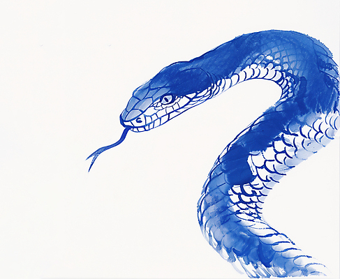 JPG 한마리 전통 일러스트 붓터치 새해 수묵화 사람없음 파란색 십이지신 뱀띠 동양화 번짐 을사년 국내일러스트 푸른뱀 AI일러스트 AI콘텐츠 1 컬러 미술 뱀 파일형식 2025년 효과