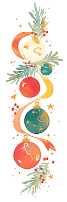 식물 계절 기념일 컨셉 크리스마스장식 파일형식 AI콘텐츠 잎 수채화 감성 겨울 크리스마스 사람없음 오너먼트 장식 리본 JPG 일러스트 국내일러스트 AI일러스트