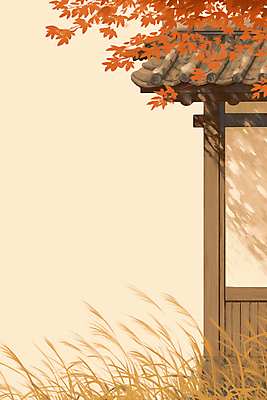 JPG 나무 겨울 일러스트 한옥 사람없음 노란색 고요 풀 국내일러스트 AI일러스트 AI콘텐츠 식물 한국전통 계절 컬러 고건축 파일형식