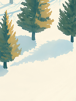 JPG 나무 일러스트 자연 그림자 사람없음 고요 눈 숲 침엽수 쌓인눈 겨울풍경 눈덮임 국내일러스트 AI일러스트 AI콘텐츠 자연요소 식물 컨셉 겨울 날씨 풍경 생태계 파일형식