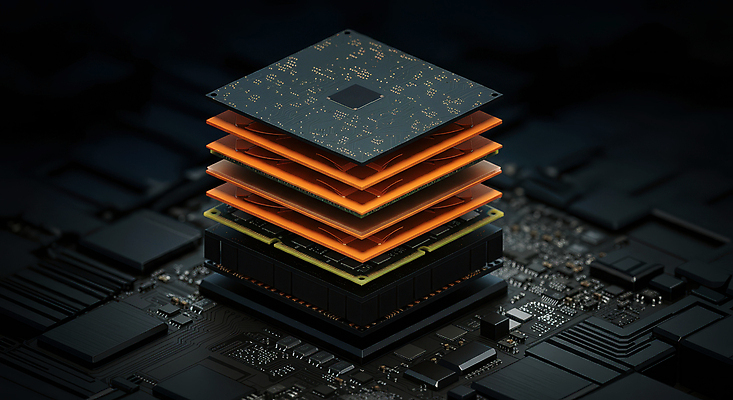 JPG 편집이미지 기술 사람없음 그래픽 회로판 연결 반도체 반도체산업 반도체칩 전자부품 칩셋 편집실사 HBM AI컴퓨터그래픽 AI콘텐츠 산업 메모리칩 부속품 CG 파일형식