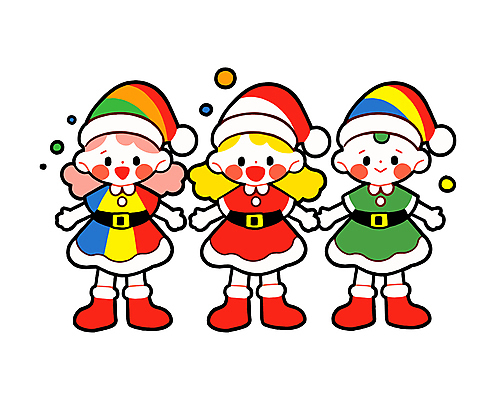 전신 여자 어린이 크리스마스 일러스트 산타모자 산타옷 팔벌리기 미소 웃음 소녀 세명 친구 컬러풀 축제 벨트 즐거움 소녀만 일러캐릭터 AI파일 캐릭터 모자_잡화 잡화 옷 기념일 감정 컬러 관계 모션 표정 사람 여자만 어린이만 파일형식 벡터