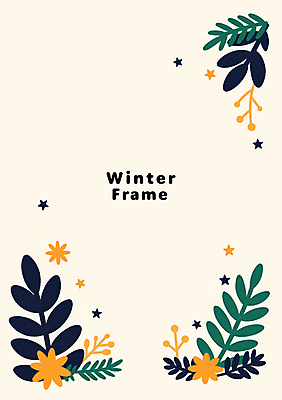 PSD 별 잎 크리스마스장식 크리스마스 겨울 일러스트 프레임 사람없음 카피스페이스 국내일러스트 자연요소 식물 계절 기념일 공백 파일형식