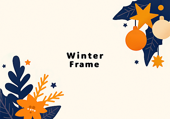 PSD 별 잎 크리스마스장식 크리스마스 겨울 일러스트 프레임 사람없음 장식 포인세티아 오너먼트 카피스페이스 국내일러스트 자연요소 식물 계절 기념일 꽃 공백 파일형식