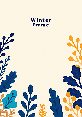 PSD 잎 크리스마스장식 크리스마스 겨울 일러스트 프레임 사람없음 카피스페이스 국내일러스트 식물 계절 기념일 공백 파일형식