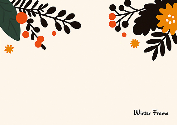PSD 꽃 잎 크리스마스장식 크리스마스 겨울 일러스트 프레임 사람없음 포인세티아 카피스페이스 국내일러스트 식물 계절 기념일 공백 파일형식