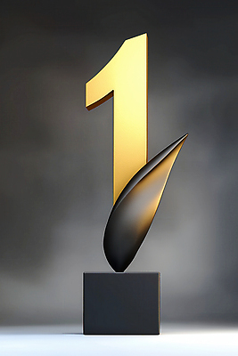 JPG 편집이미지 1 상징 성공 기념 사람없음 빛 금속 어둠 금색 우승 화려 황금 상패 트로피 심볼 심플 시상 시상식 편집실사 AI컴퓨터그래픽 AI콘텐츠 컬러 컨셉 재질 최고 상_우승 CG 파일형식