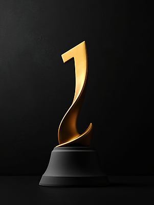 JPG 편집이미지 1 상징 성공 기념 사람없음 빛 금속 어둠 금색 우승 화려 황금 상패 트로피 심볼 심플 시상 시상식 편집실사 AI컴퓨터그래픽 AI콘텐츠 컬러 컨셉 재질 최고 상_우승 CG 파일형식