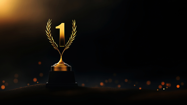 JPG 편집이미지 1 상징 성공 기념 사람없음 빛 금속 어둠 금색 우승 화려 황금 상패 트로피 심볼 심플 시상 시상식 편집실사 AI컴퓨터그래픽 AI콘텐츠 컬러 컨셉 재질 최고 상_우승 CG 파일형식