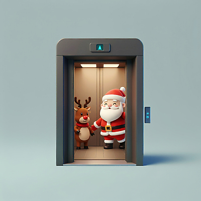 JPG 전신 편집이미지 노년 남자 행복 크리스마스 산타모자 수염 3D캐릭터 선물 한명 산타클로스 루돌프 오픈 엘리베이터 노인남자한명만 편집3D AI컴퓨터그래픽 AI콘텐츠 캐릭터 모자_잡화 1 기념일 감정 사슴 사람 성인 3D 남자한명만 노인남자만 파일형식