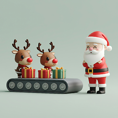 JPG 전신 편집이미지 노년 남자 행복 크리스마스 산타모자 수염 3D캐릭터 선물 한명 웃음 선물상자 산타클로스 팔짱 루돌프 준비 컨베어밸트 노인남자한명만 편집3D AI컴퓨터그래픽 AI콘텐츠 캐릭터 모자_잡화 1 기념일 감정 모션 사슴 표정 사람 성인 상자 3D 기계 남자한명만 노인남자만 파일형식