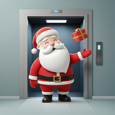 JPG 전신 편집이미지 노년 남자 행복 크리스마스 산타모자 수염 3D캐릭터 선물 한명 들기 선물상자 산타클로스 엘리베이터 노인남자한명만 편집3D AI컴퓨터그래픽 AI콘텐츠 캐릭터 모자_잡화 1 기념일 감정 모션 사람 성인 상자 3D 남자한명만 노인남자만 파일형식