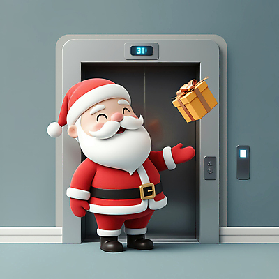 JPG 전신 편집이미지 노년 남자 행복 크리스마스 산타모자 수염 3D캐릭터 선물 한명 들기 선물상자 산타클로스 엘리베이터 노인남자한명만 편집3D AI컴퓨터그래픽 AI콘텐츠 캐릭터 모자_잡화 1 기념일 감정 모션 사람 성인 상자 3D 남자한명만 노인남자만 파일형식