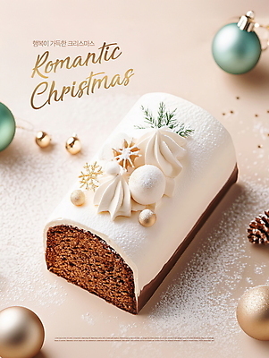 PSD 편집이미지 겨울 사람없음 눈송이 고급 구슬 생크림 롤케이크 베이지색 슈가파우더 크리스마스케이크 오너먼트 이미지편집 계절 컬러 컨셉 크리스마스장식 크리스마스 눈_날씨 케이크 크림 파일형식