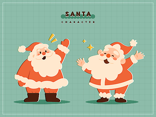 전신 노년 남자 스티커 크리스마스 일러스트 미소 두명 초록색 산타클로스 손들기 귀여움 만세 인사 홀리데이 노인남자만 일러캐릭터 AI파일 캐릭터 기념일 컬러 컨셉 모션 휴가 표정 사람 성인 예절 남자만 노인만 파일형식 벡터