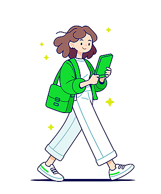 전신 여자 이동 가방 일러스트 한명 미소 들기 성인 책 초록색 독서 걷기 전자책 읽기 매기 성인여자한명만 국내일러스트 AI파일 1 잡화 컬러 컨셉 모션 표정 사람 여자한명만 성인여자만 파일형식 벡터