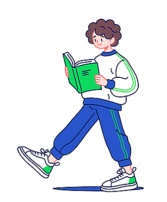 전신 남자 일러스트 청소년 한명 미소 들기 책 초록색 독서 걷기 읽기 십대남자한명만 국내일러스트 AI파일 1 컬러 모션 표정 사람 남자한명만 십대남자만 파일형식 벡터