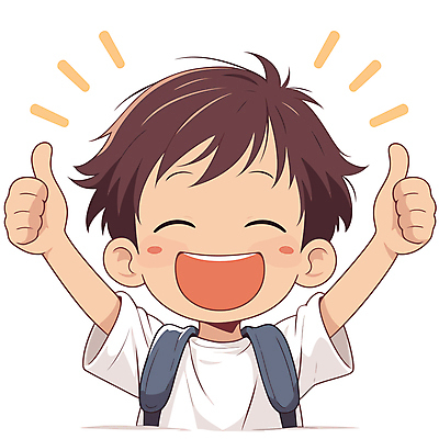 남자 어린이 가방 일러스트 팔벌리기 한명 미소 웃음 소년 손들기 기쁨 최고 매기 따봉 긍정적 소년한명만 일러캐릭터 AI파일 캐릭터 1 잡화 감정 모션 표정 사람 남자한명만 소년만 파일형식 벡터
