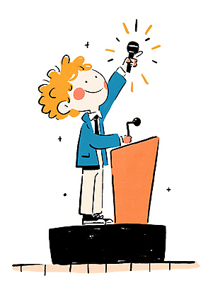 JPG 남자 어린이 일러스트 한명 서기 미소 들기 소년 잡기 자신감 발표 강의 마이크 단상 소년한명만 국내일러스트 AI일러스트 AI콘텐츠 1 감정 음향기기 모션 표정 사람 남자한명만 소년만 파일형식