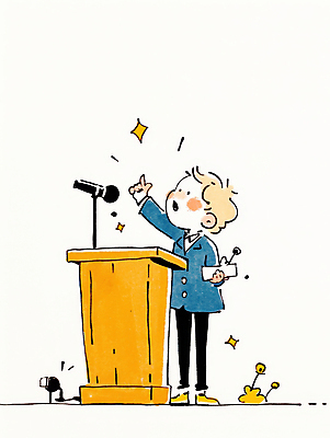 JPG 남자 어린이 일러스트 말하기 한명 서기 들기 소년 무대 가리킴 자신감 발표 강의 마이크 고개들기 단상 손뻗기 소년한명만 국내일러스트 AI일러스트 AI콘텐츠 1 감정 음향기기 모션 사람 손짓 남자한명만 소년만 파일형식