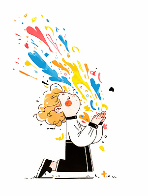 JPG 여자 어린이 일러스트 한명 소녀 컬러풀 눈감음 올려보기 기도 무릎꿇기 손모으기 소녀한명만 국내일러스트 AI일러스트 AI콘텐츠 1 컬러 모션 사람 손짓 여자한명만 소녀만 파일형식