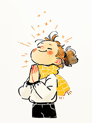 JPG 여자 어린이 일러스트 한명 미소 소녀 빛 눈감음 목도리 올려보기 기도 손모으기 소녀한명만 국내일러스트 AI일러스트 AI콘텐츠 1 잡화 모션 표정 사람 손짓 여자한명만 소녀만 파일형식