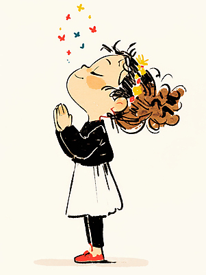 JPG 전신 여자 어린이 나비 일러스트 한명 서기 미소 소녀 눈감음 올려보기 기도 머리띠 손모으기 소녀한명만 국내일러스트 AI일러스트 AI콘텐츠 1 곤충 장신구 모션 표정 사람 손짓 여자한명만 소녀만 파일형식