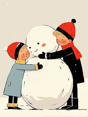 JPG 남자 행복 어린이 겨울 일러스트 안기 눈사람 털모자 미소 소년 야외 두명 친구 목도리 눈 추억 즐거움 털장갑 형제 눈사람만들기 베이지색 쌓인눈 눈내림 소년만 국내일러스트 AI일러스트 AI콘텐츠 자연요소 모자_잡화 잡화 계절 감정 컬러 장갑 컨셉 가족 관계 모션 날씨 눈_날씨 표정 사람 만들기 남자만 어린이만 파일형식