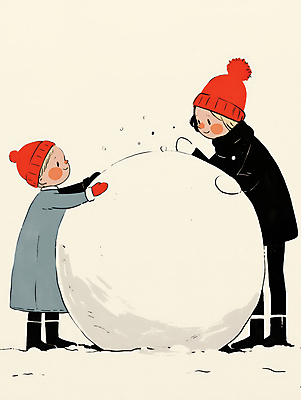 JPG 여자 행복 어린이 겨울 일러스트 청소년 털모자 미소 소녀 야외 두명 친구 만지기 눈 추억 즐거움 털장갑 눈사람만들기 베이지색 쌓인눈 눈내림 여자만 국내일러스트 AI일러스트 AI콘텐츠 자연요소 모자_잡화 계절 감정 컬러 장갑 컨셉 관계 모션 눈사람 날씨 눈_날씨 표정 사람 만들기 파일형식