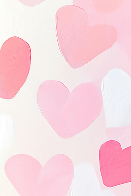 JPG 편집이미지 디자인 예술 분홍색 백그라운드 붓터치 사람없음 귀여움 물감 하트 질감 파스텔 카피스페이스 미니멀 편집실사 모양 컬러 컨셉 학용품 공백 미술도구 CG 파일형식