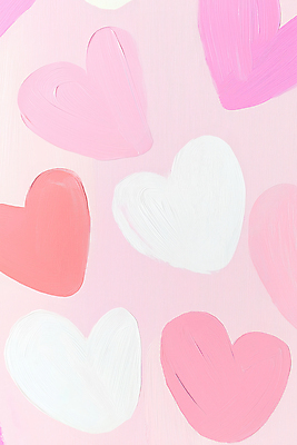 JPG 편집이미지 디자인 예술 분홍색 백그라운드 붓터치 사람없음 귀여움 물감 하트 질감 파스텔 카피스페이스 미니멀 편집실사 모양 컬러 컨셉 학용품 공백 미술도구 CG 파일형식