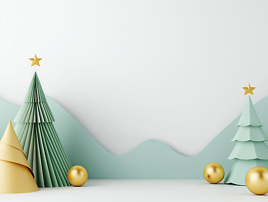 JPG 편집이미지 종이 크리스마스장식 크리스마스 산 사람없음 장식 크리스마스트리 흰색 페이퍼아트 디지털합성 별장식 오너먼트 카피스페이스 편집소스 편집실사 AI포토 AI콘텐츠 기념일 별 컬러 공백 CG 파일형식